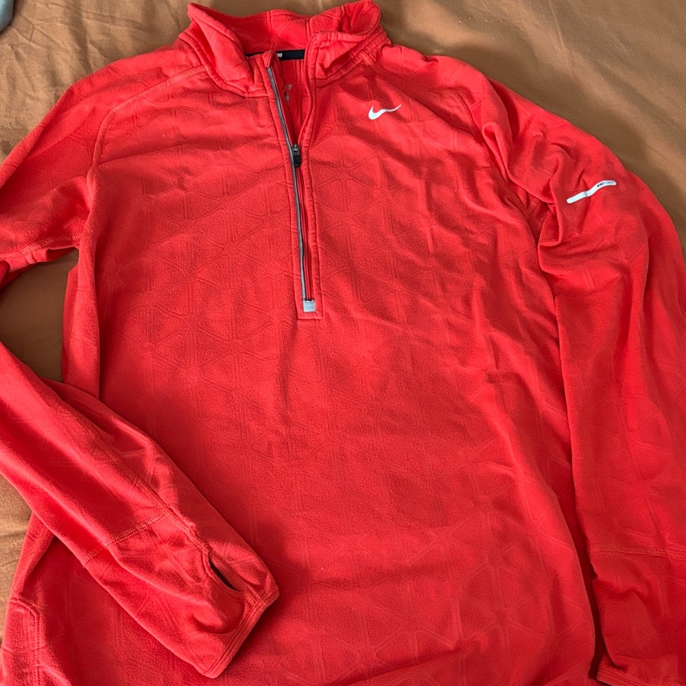 Nike women's Vibrant Red Performance quarter zip